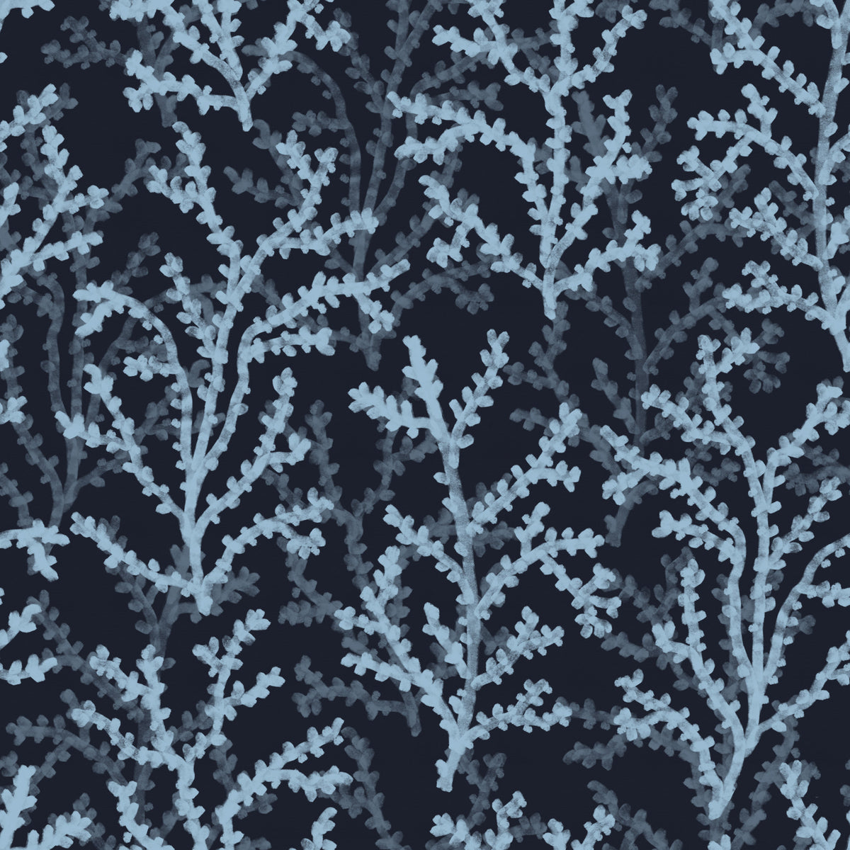 Painted Coraline Dreaming Blue Dark Wallpaper⁠