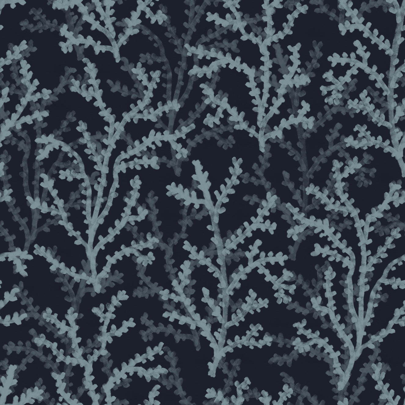 Painted Coraline Slate Gray Dark Wallpaper⁠