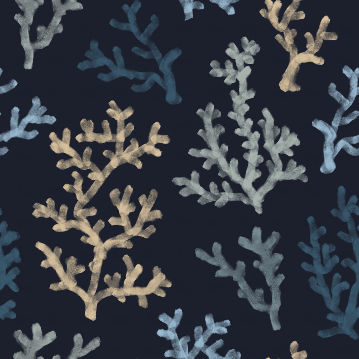 Painted Corals Dark Wallpaper⁠ in your room
