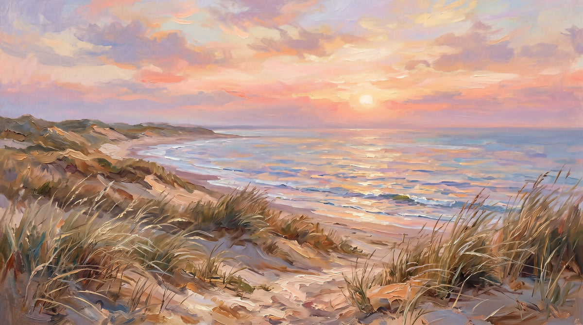 Dune Serenity at Golden Hour Wall Mural in your room — zoomed