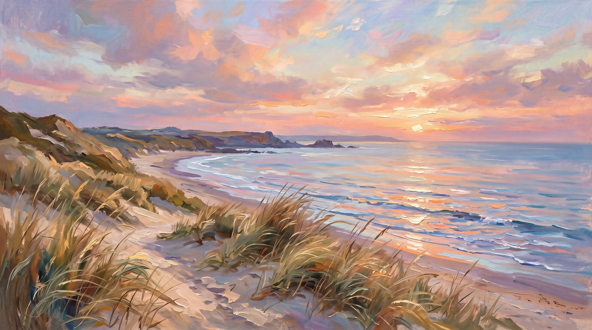Golden Hour Coastal Escape Wall Mural in your room