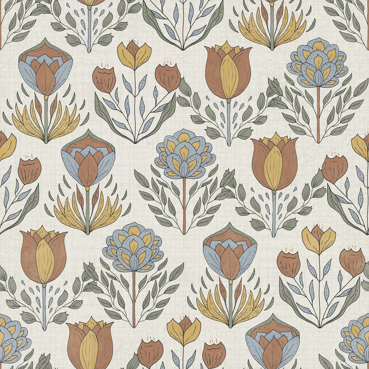 Nordic Folk Bloom Wallpaper⁠