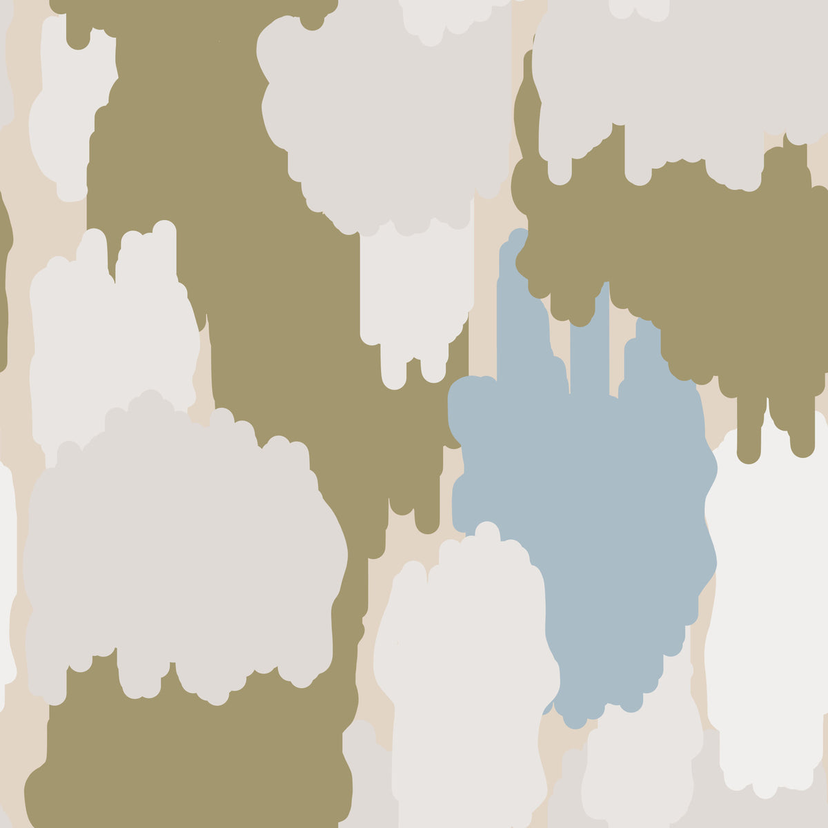 Olive Green Abstract Wallpaper Boho Coastal Wallpaper⁠ in your room