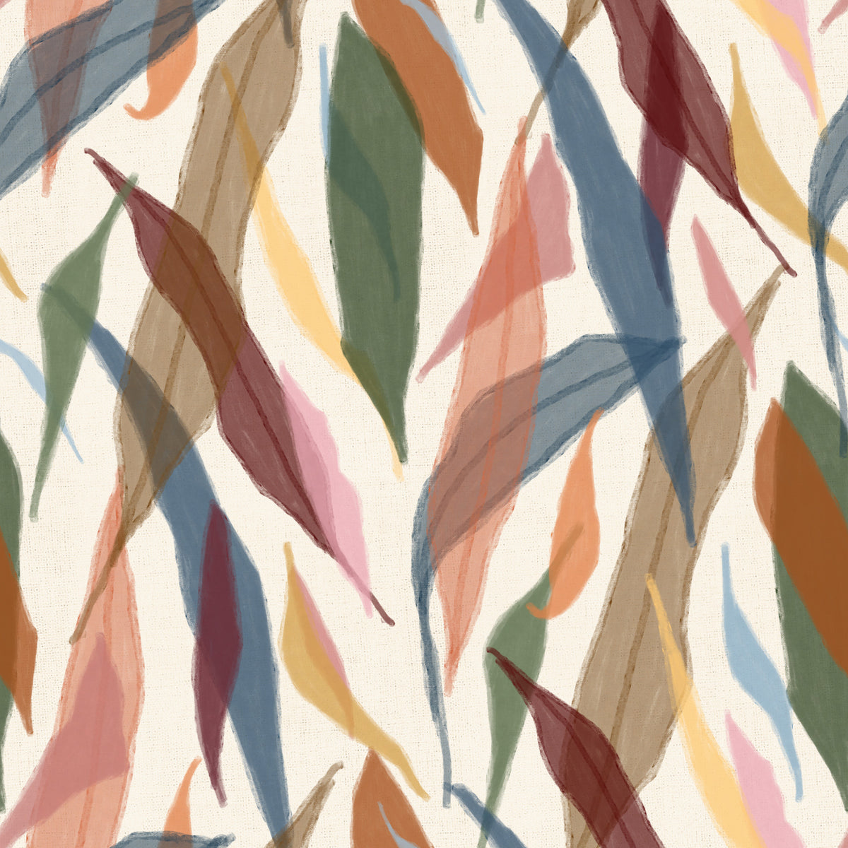 Tropical Painted Foliage Wallpaper⁠ in your room