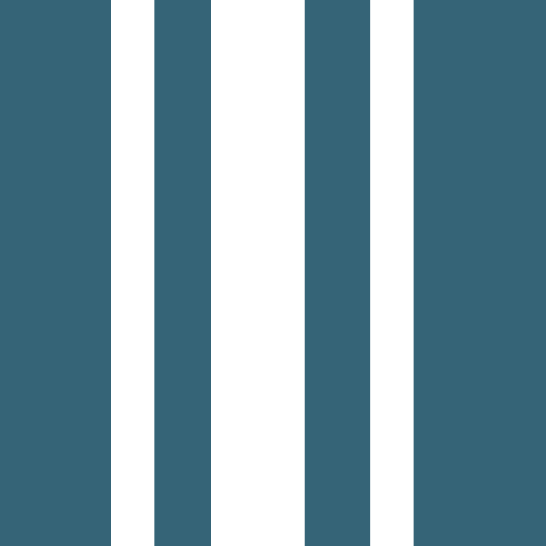 Bedroom styled in Blue Ticking Stripe Wallpaper with bold coastal lines