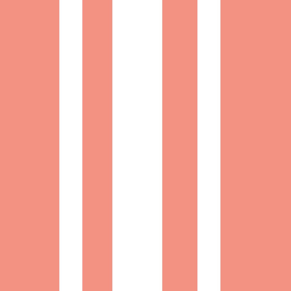 Coral Ticking Stripe Wallpaper Coastal Wallpaper⁠ in your room — zoomed