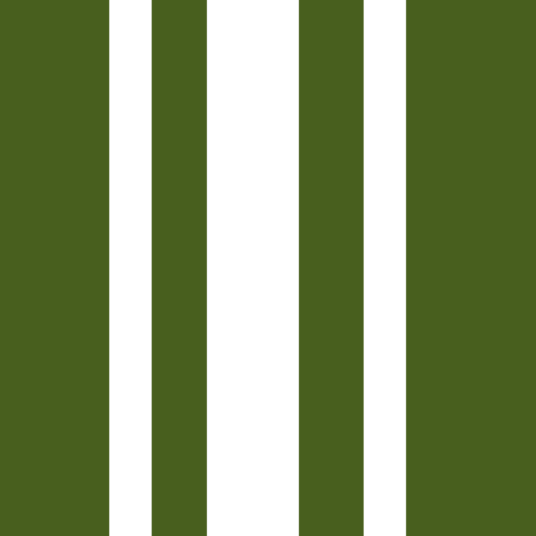 Living room with Olive Green ticking stripe wallpaper and farmhouse style