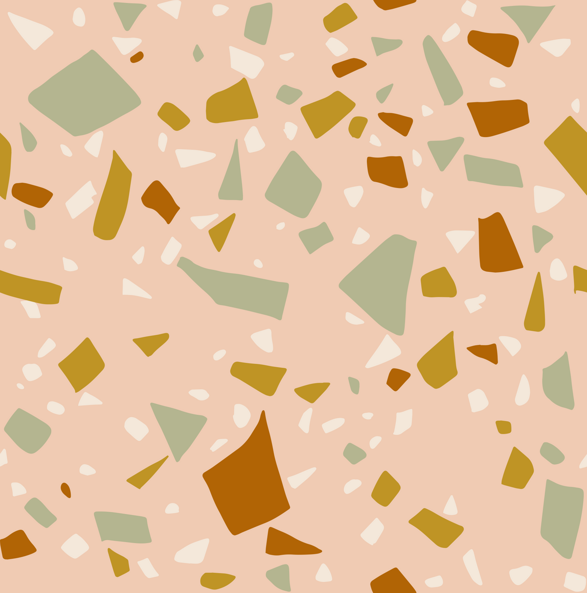 Peach Sage Terrazzo Wallpaper Mediterranean Wallpaper⁠ in your room