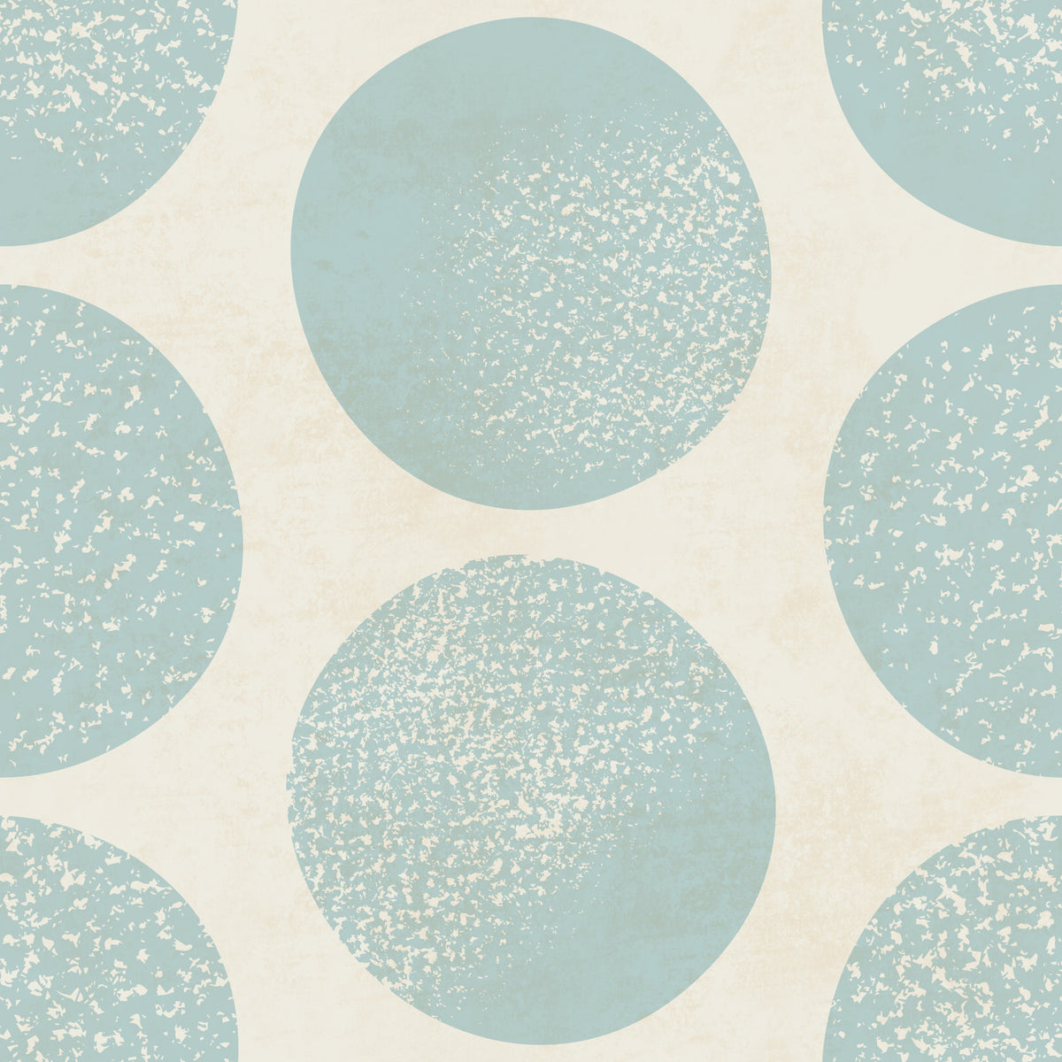 Organic Polka Dots Stippled Modern Soft Blue on Beige Wallpaper⁠ in your room — zoomed