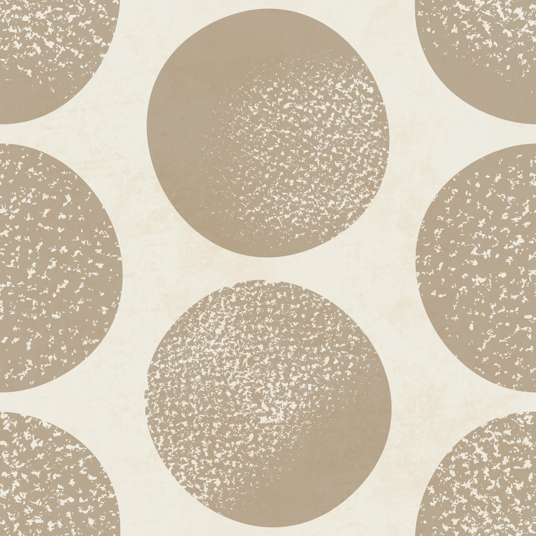 Organic Polka Dots Stippled Modern Warm Beige on Cream  Wallpaper⁠
