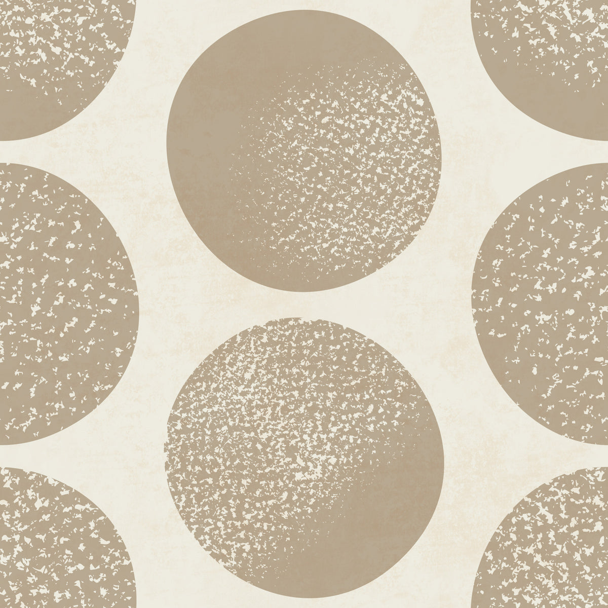 Organic Polka Dots Stippled Modern Warm Beige on Cream  Wallpaper⁠ in your room — zoomed