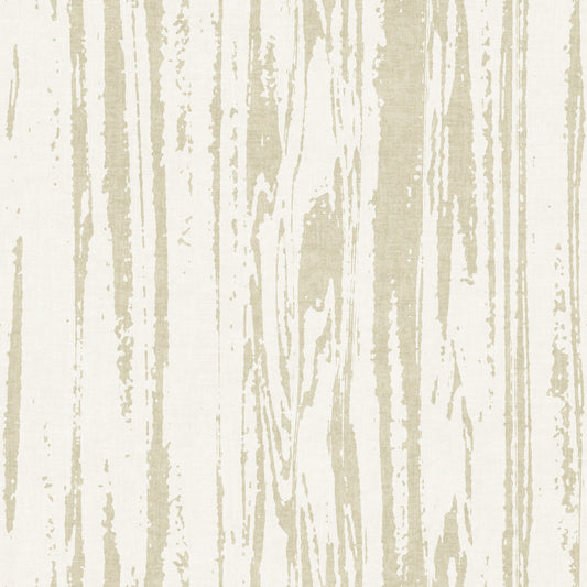 Modern Abstract Woodgrain Organic Lines Ivory Cream Wallpaper⁠
