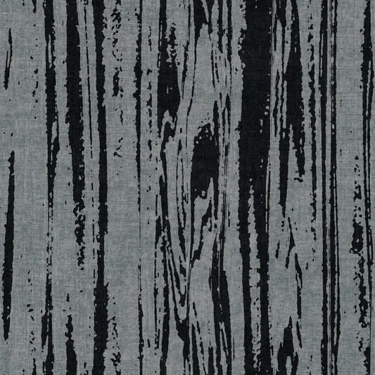 Modern Abstract Woodgrain Organic Lines Charcoal Grey Wallpaper⁠