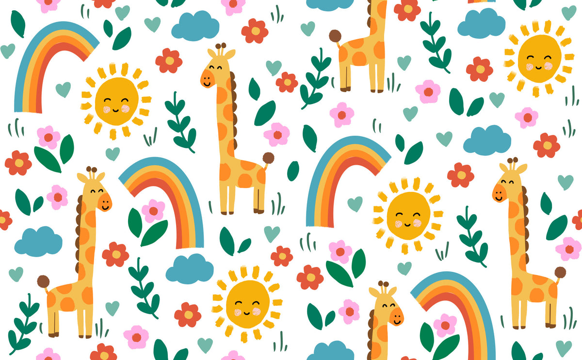 Giraffe Jungle Safari Wallpaper⁠ in your room