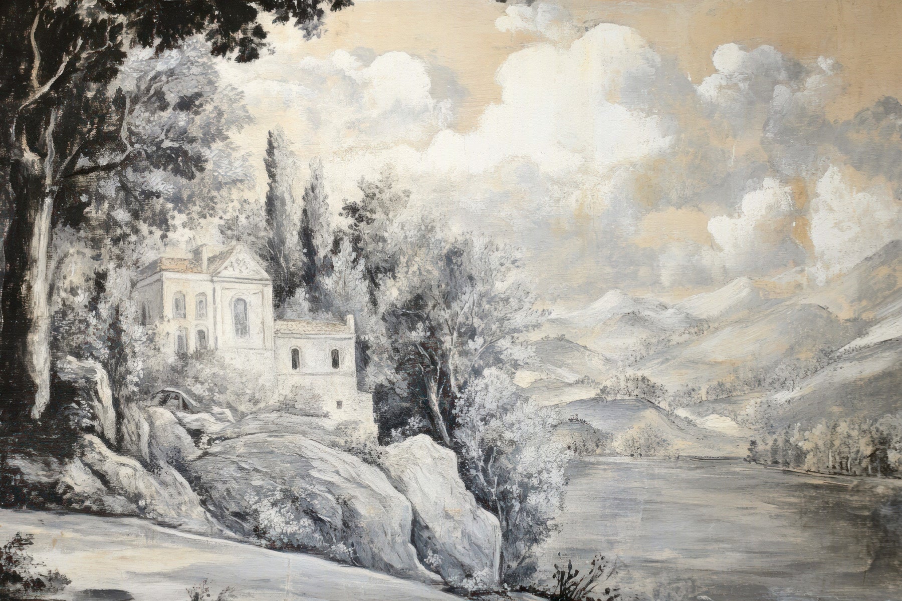 Classic Lakeside Vista Wall Mural
