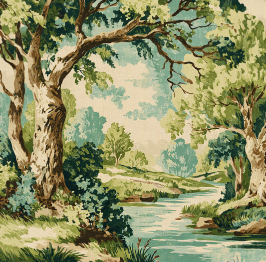 Tranquil Forest Stream Wall Mural