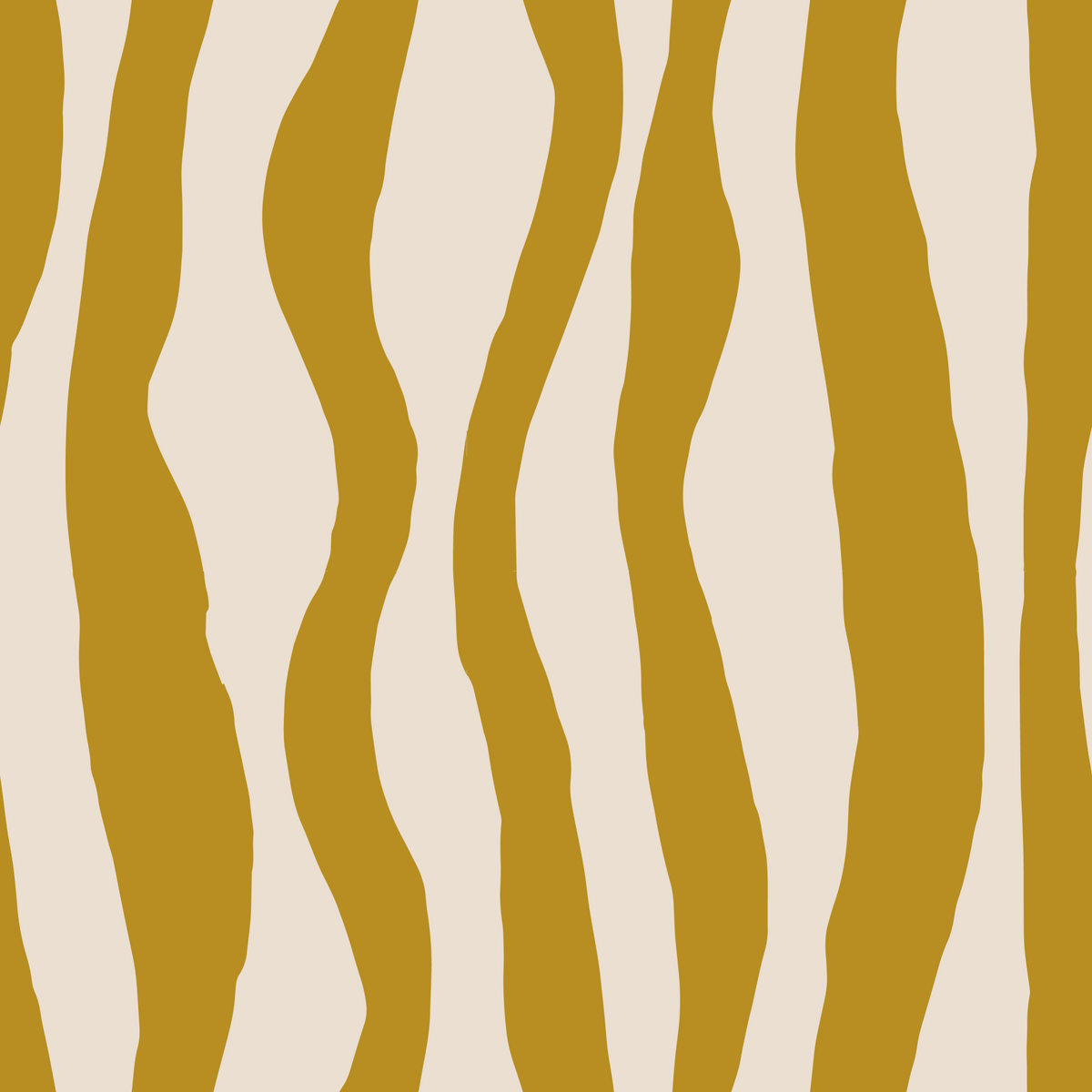 Mustard Wavy Stripe Wallpaper Retro Boho Wallpaper⁠ in your room