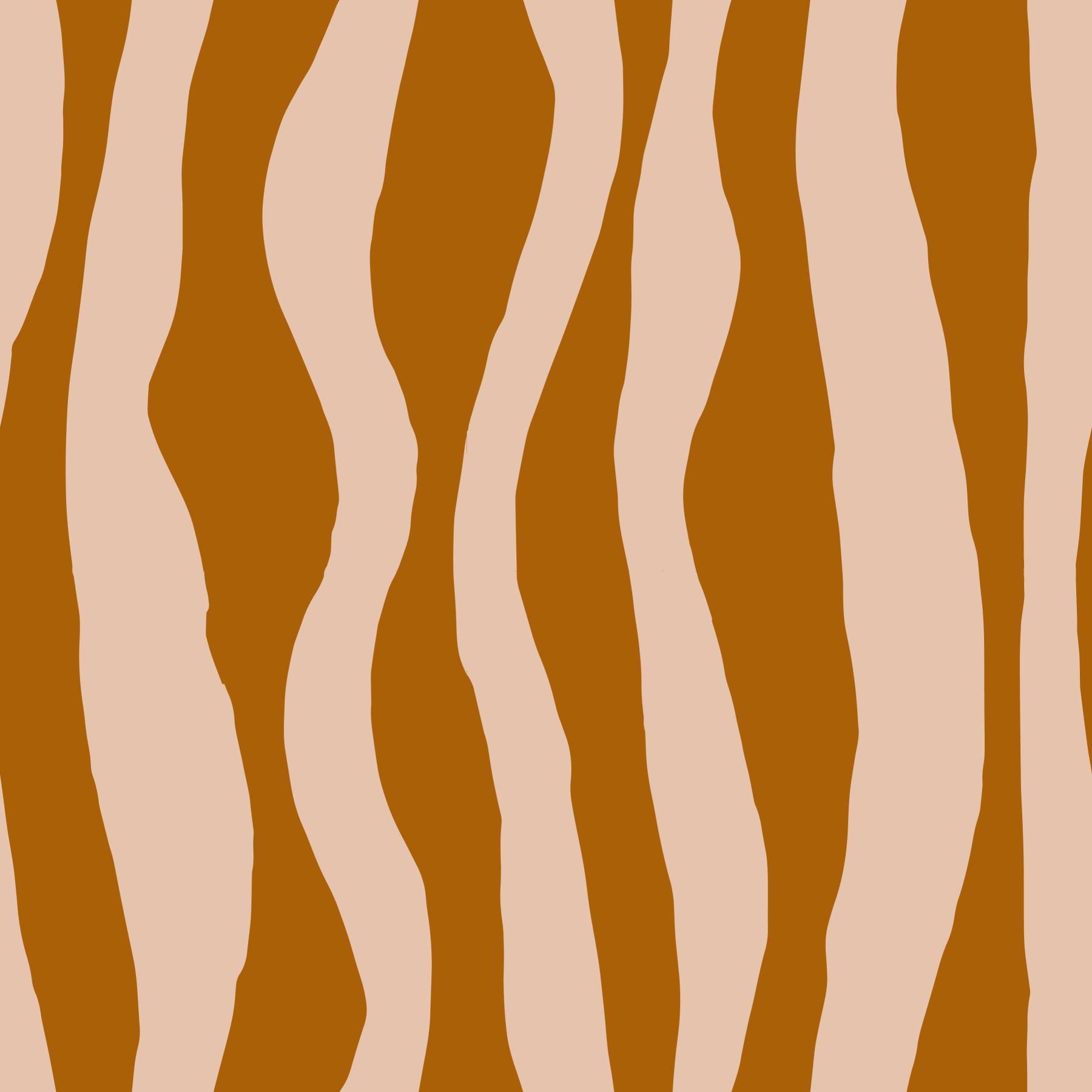 Terracotta Pink Wavy Stripe Wallpaper Retro Boho Wallpaper⁠