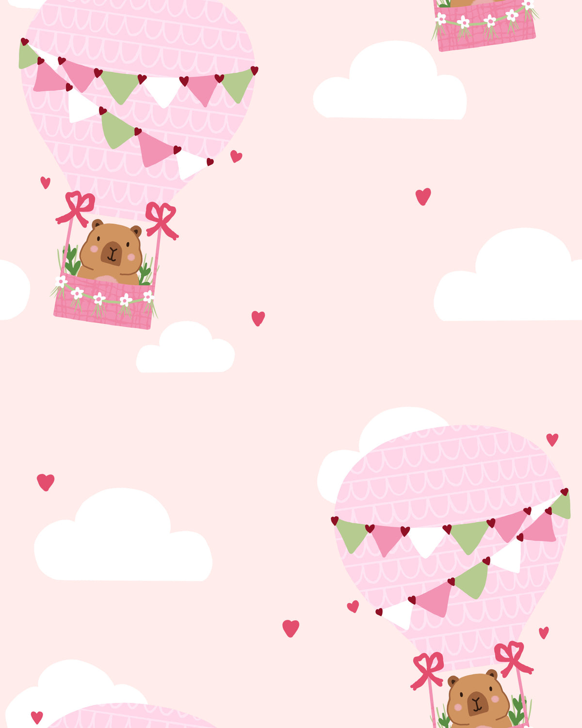 Sweet Bear Balloon Ride Wallpaper⁠