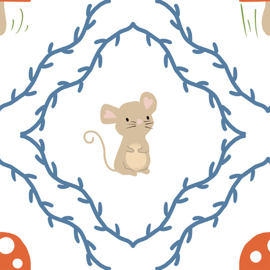 Whimsical Woodland Mouse Wallpaper⁠
