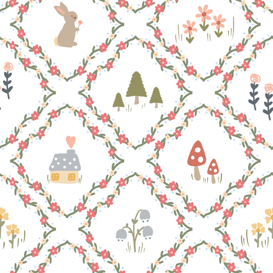 Whimsical Woodland Diamond Wallpaper⁠