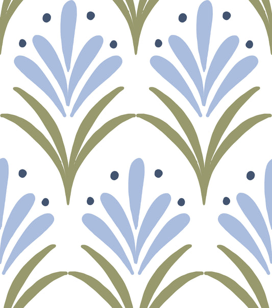 Art Deco Floral Wallpaper⁠
