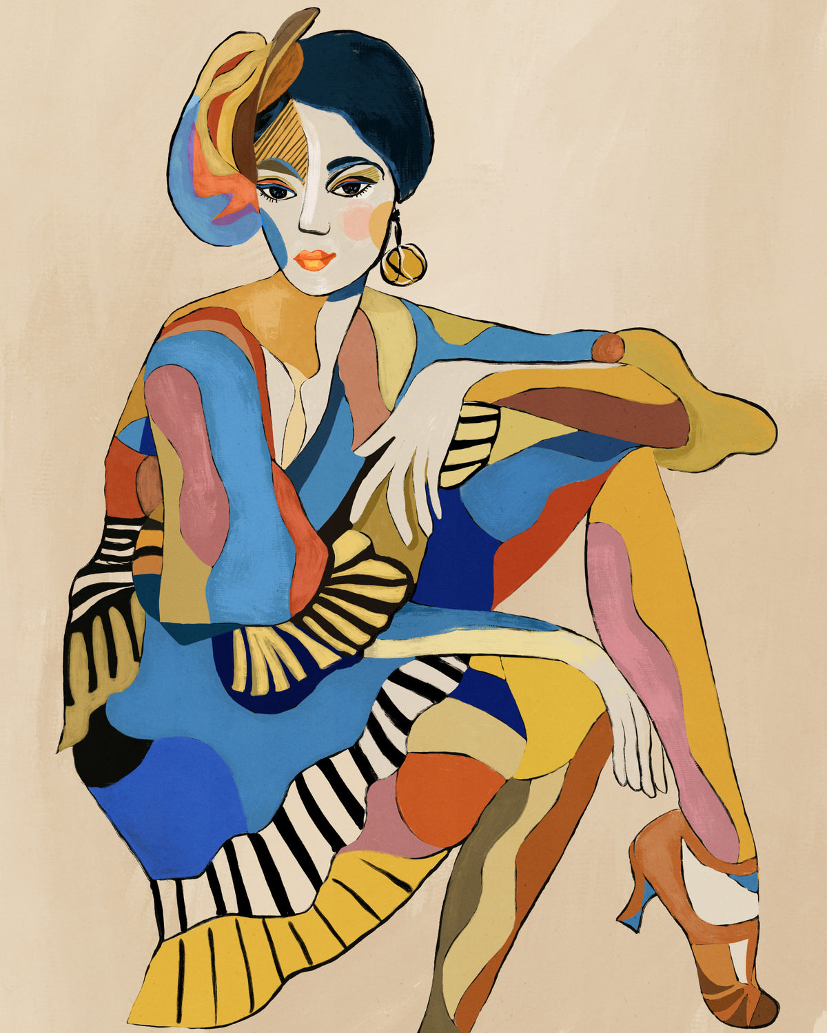 The Cabaret Dancer Wall Mural in your room