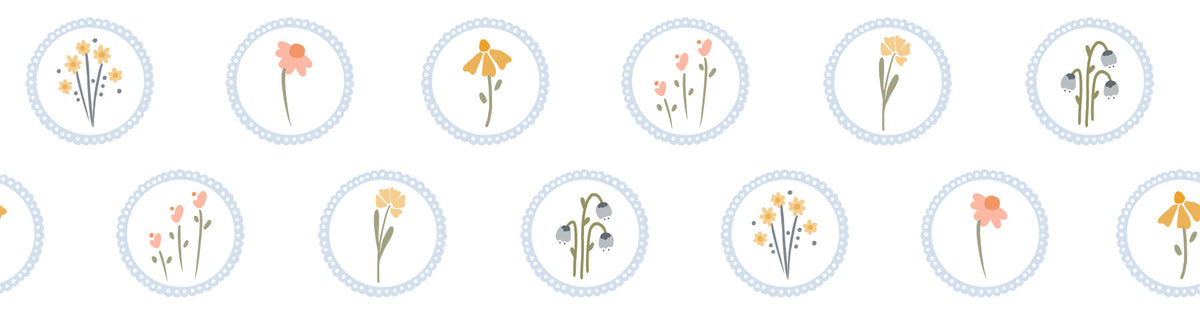 Country Cottage Wildflowers Wallpaper⁠ in your room