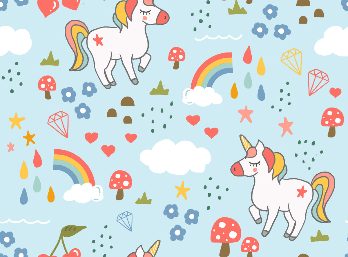Whimsical Unicorn Dreams Wallpaper⁠ in your room — zoomed