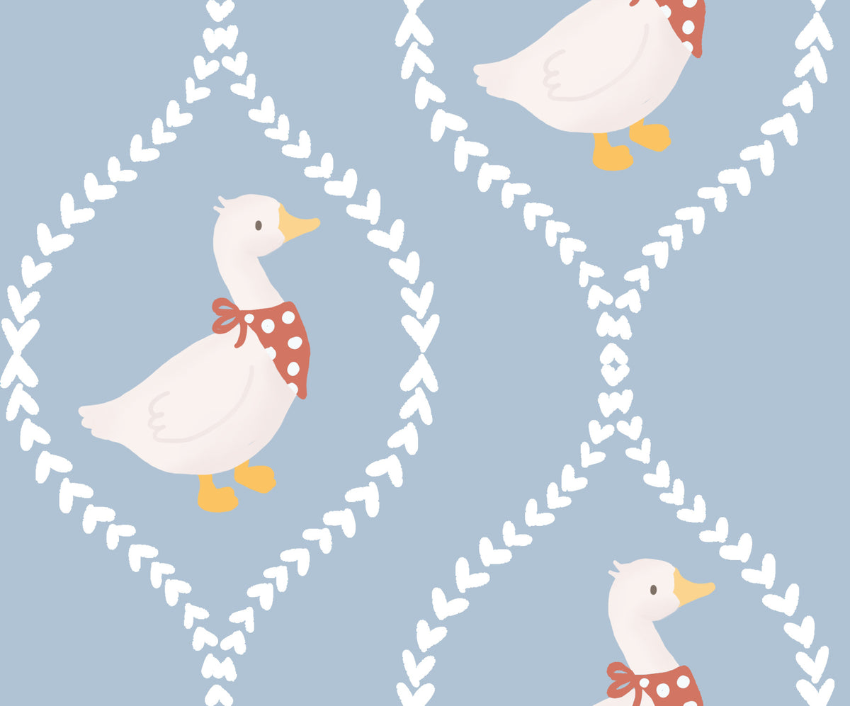 Nursery Goose Wallpaper⁠ in your room — zoomed
