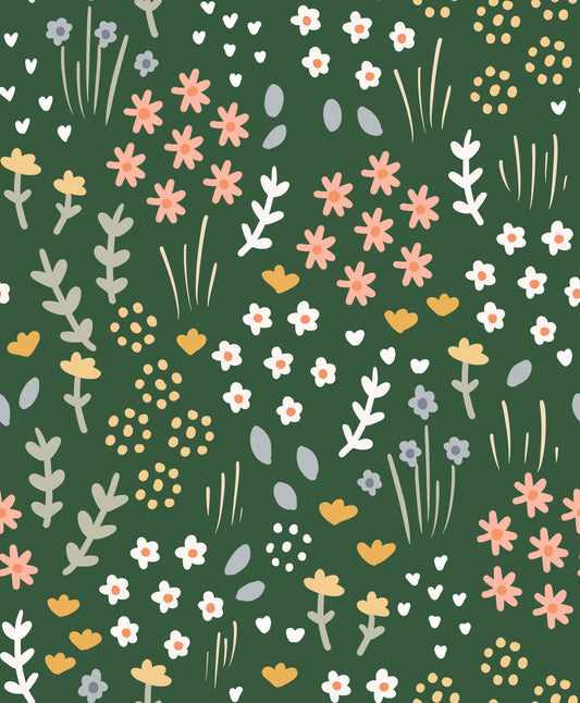 Evergreen Floral Wallpaper⁠