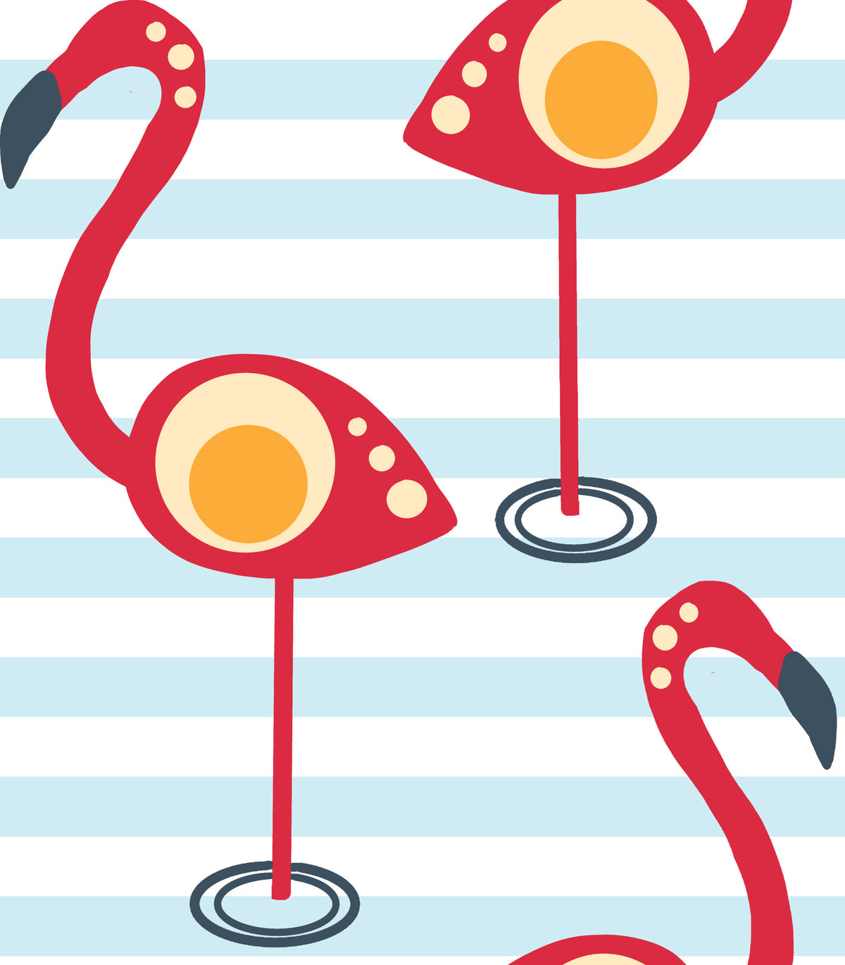 Retro Flamingo Fun Wallpaper⁠ in your room — zoomed