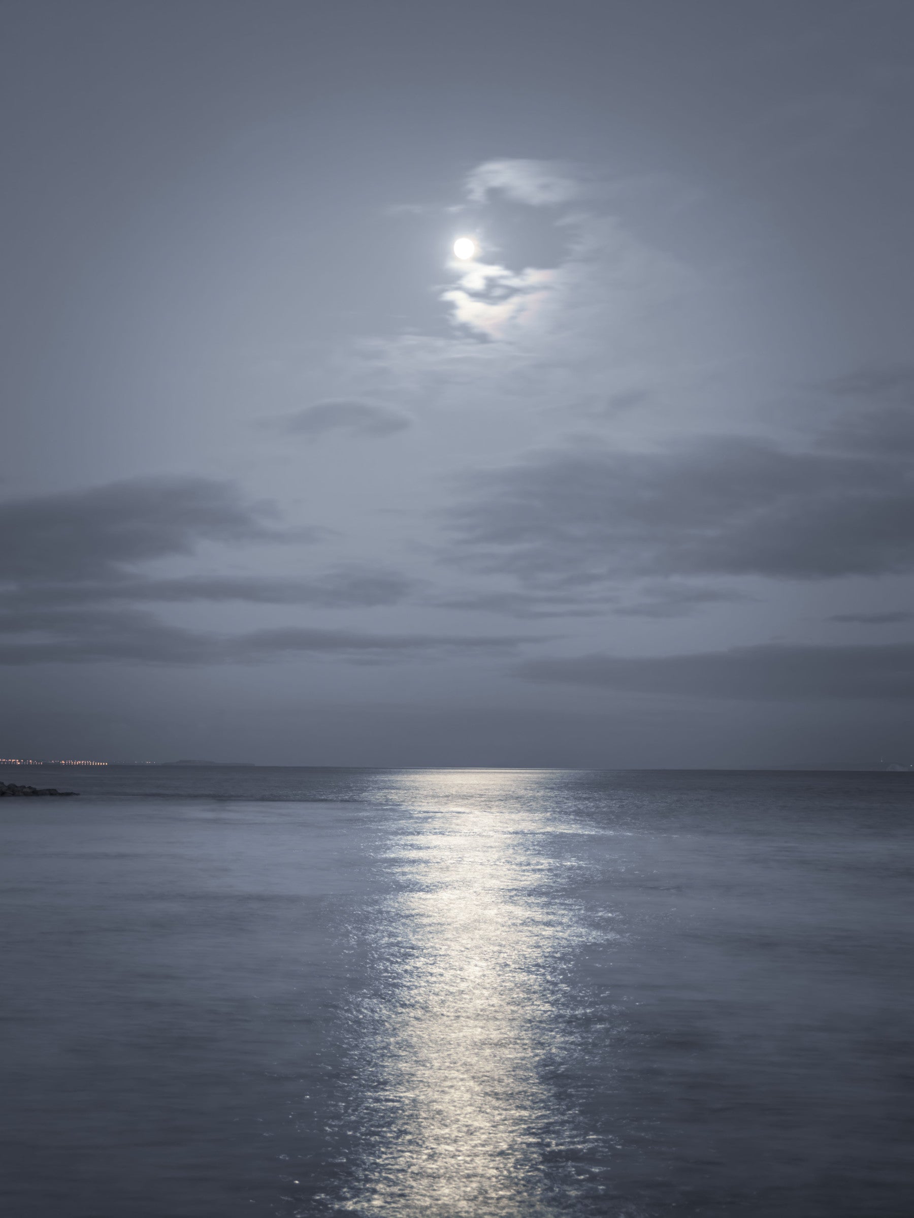 Moonlit Ocean Serenity Wall Mural