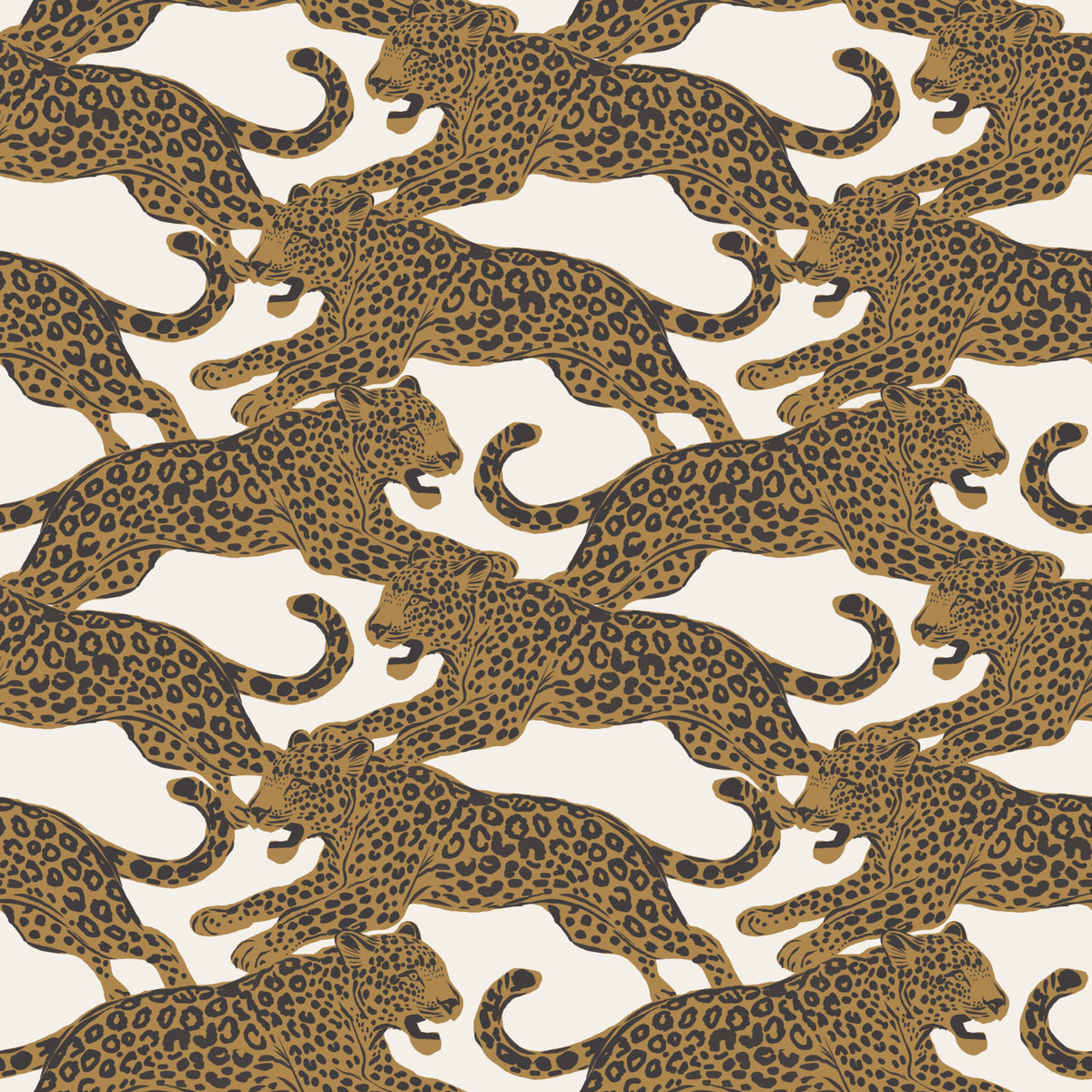 Golden Leopard Chase  Wallpaper⁠ in your room