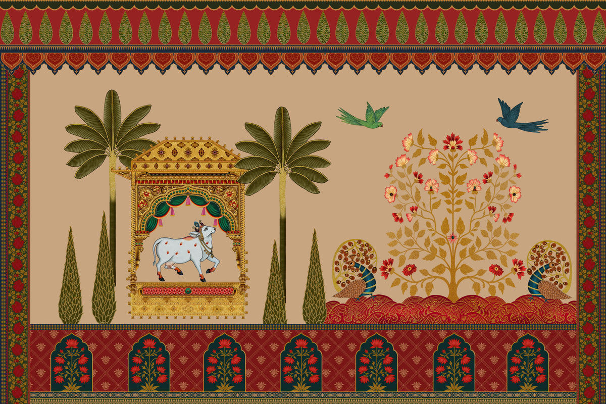 Mughal Garden & Sacred Cow Wall Mural in your room