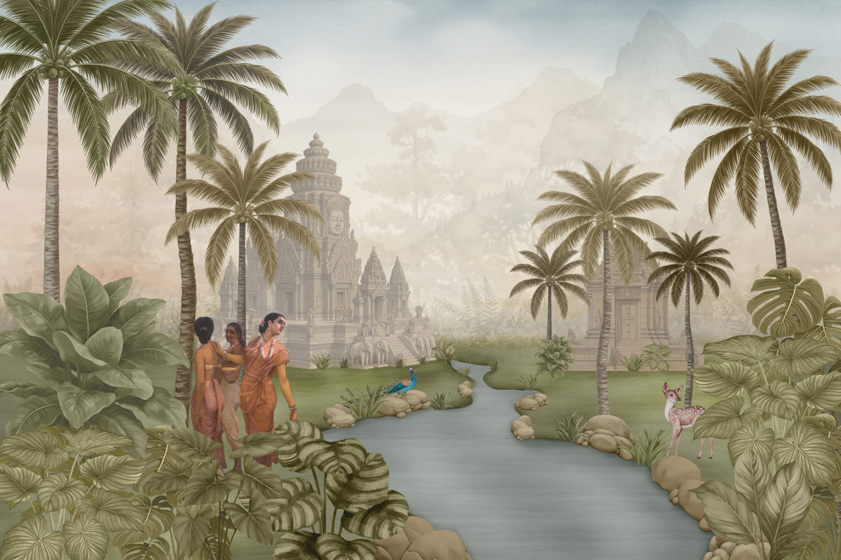 Eastern Serenity Grove Wall Mural in your room