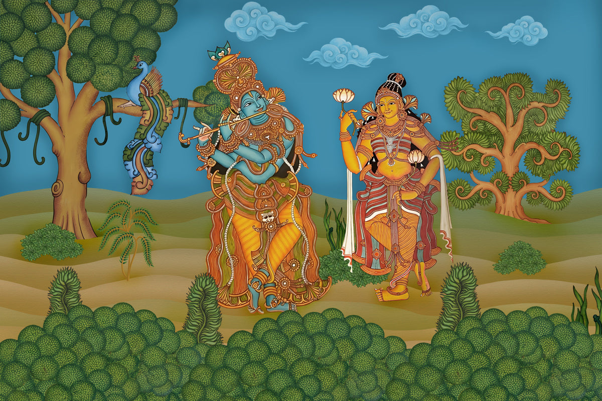 Divine Melody & Lotus Bloom Wall Mural in your room