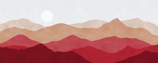 Crimson Horizon Vista Wall Mural