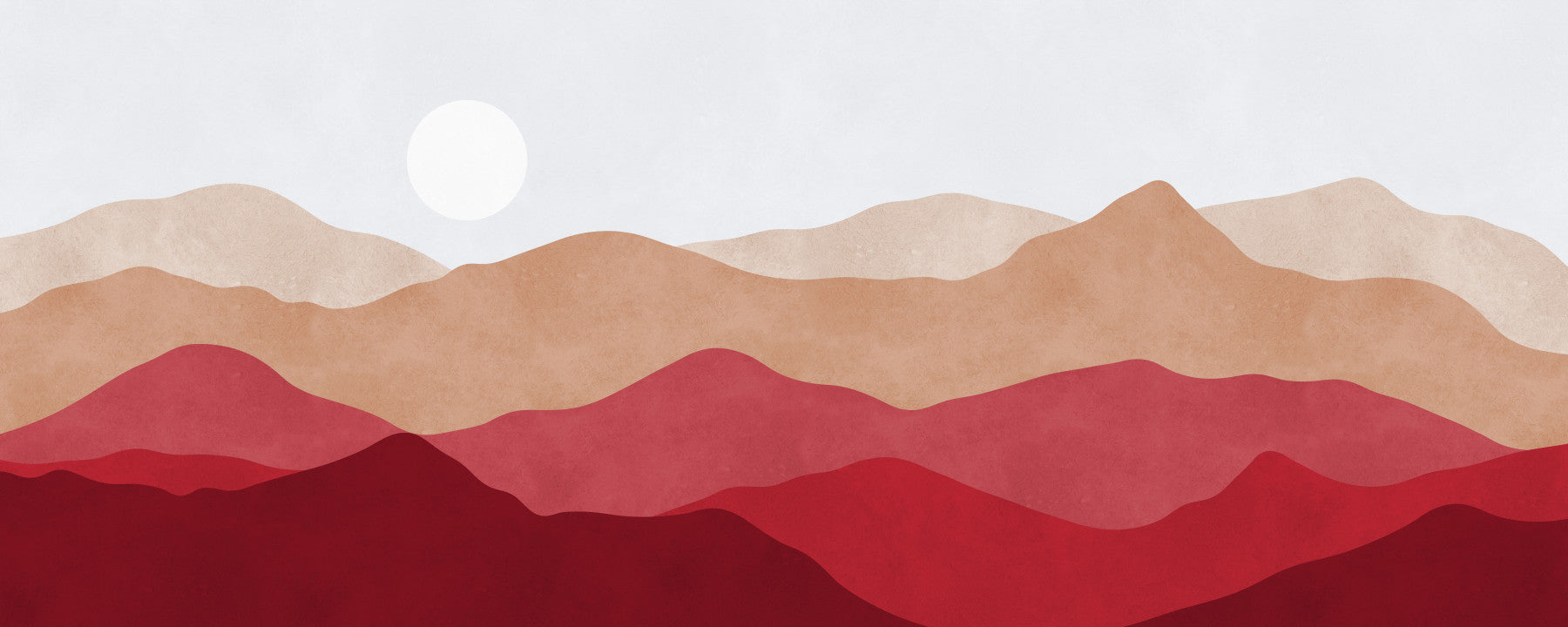 Crimson Horizon Vista Wall Mural