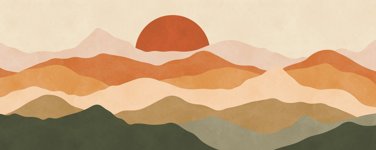 Terra Vista Glow Wall Mural in your room — zoomed