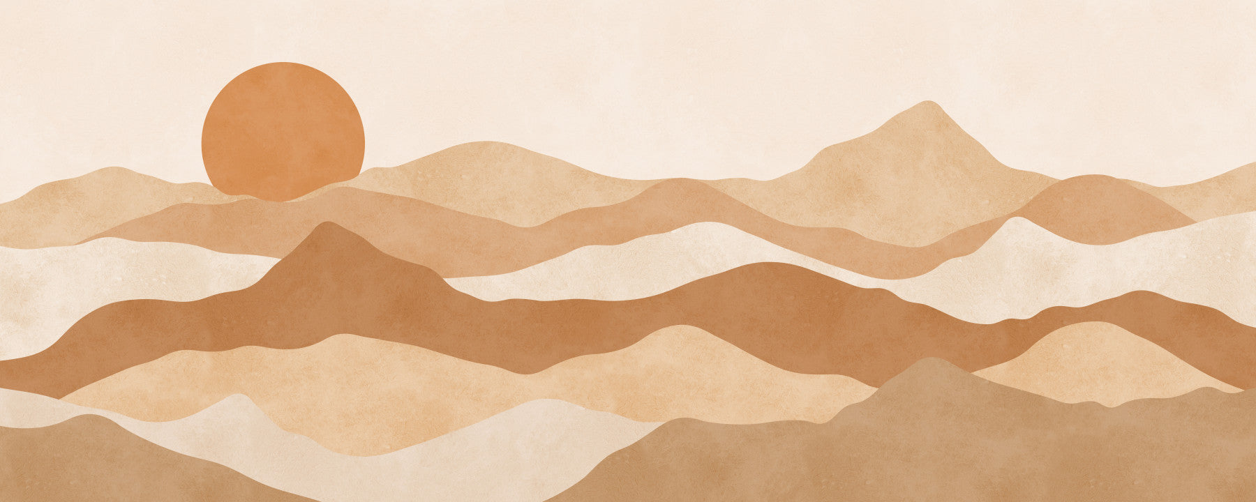Earthen Mountain Layers Wall Mural