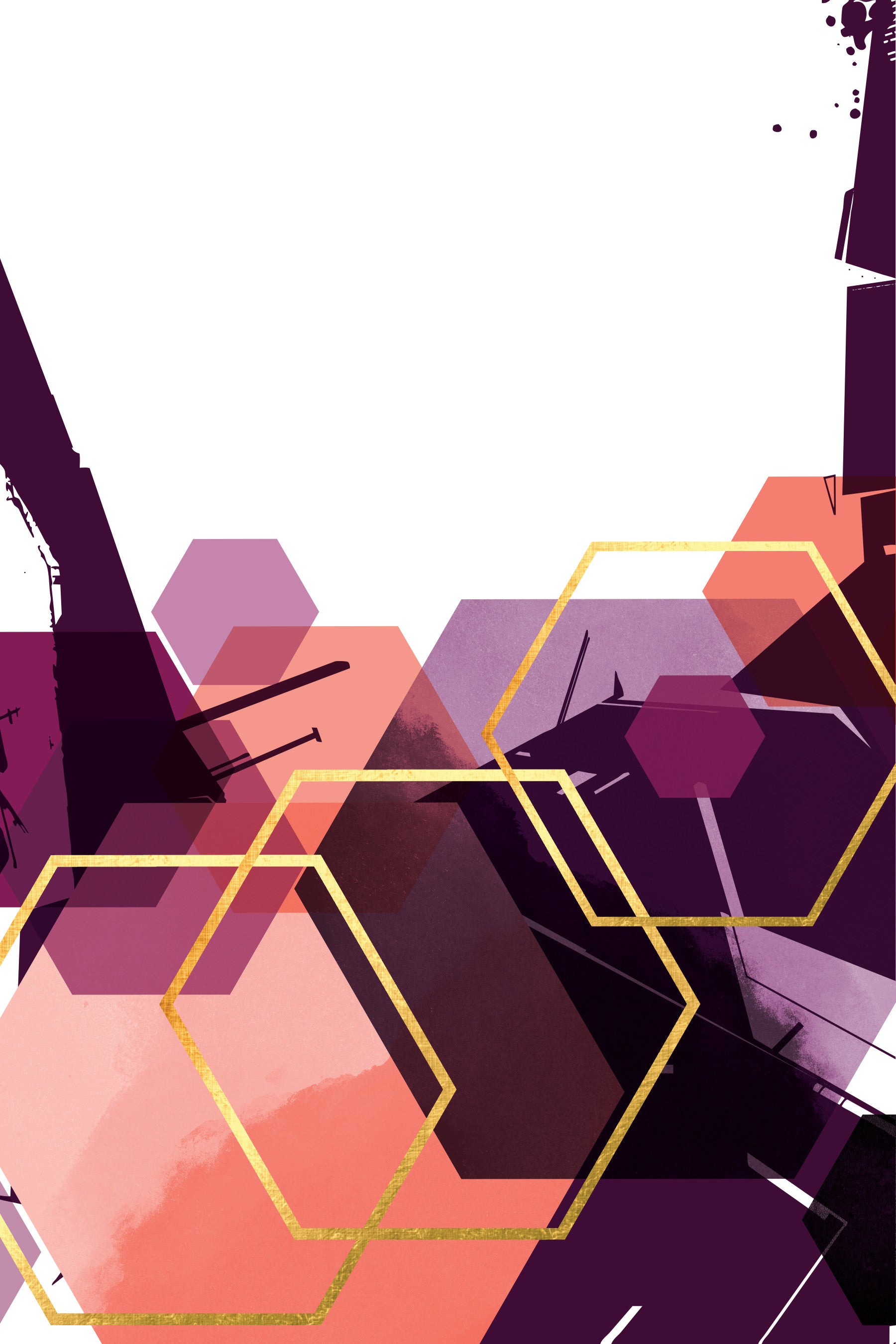 Bold Geometric Flow 2 Wall Mural