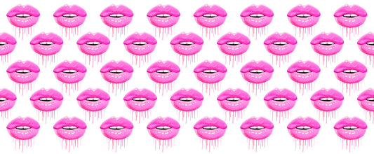 Fuchsia Kiss Pop Pattern Wall Mural