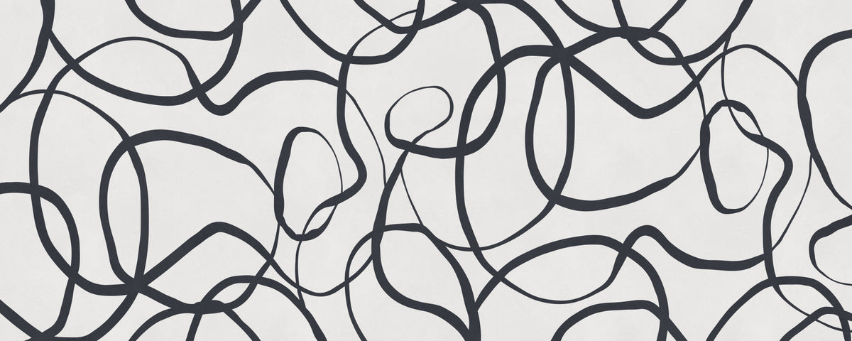 Abstract Serpentine Lines Wall Mural