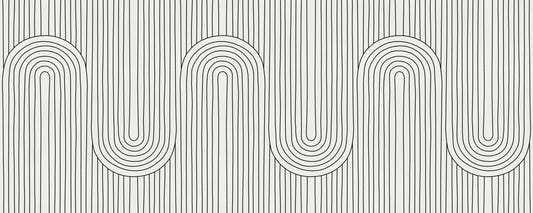 Linear Rhythm Arches Wall Mural