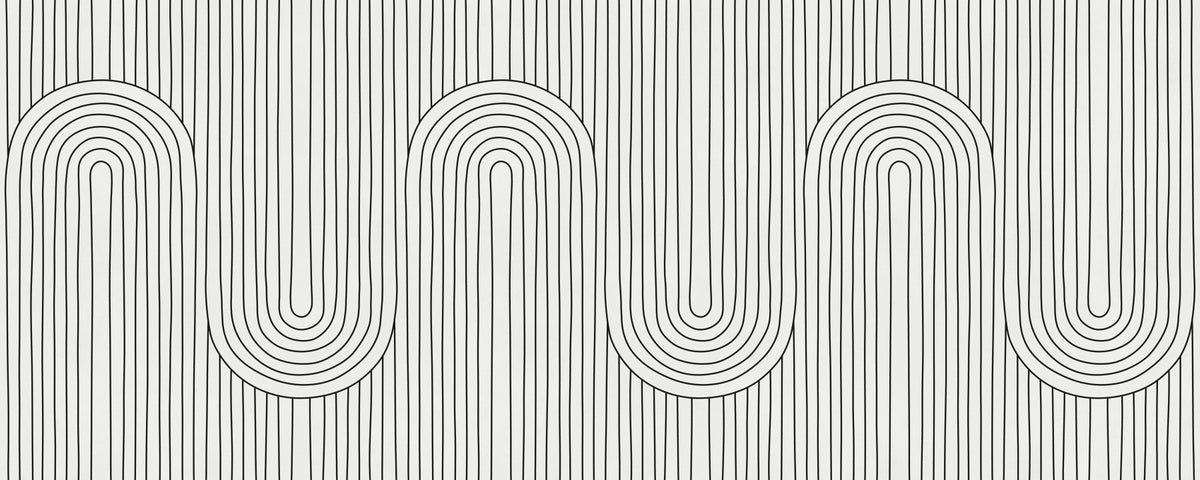 Linear Rhythm Arches Wall Mural
