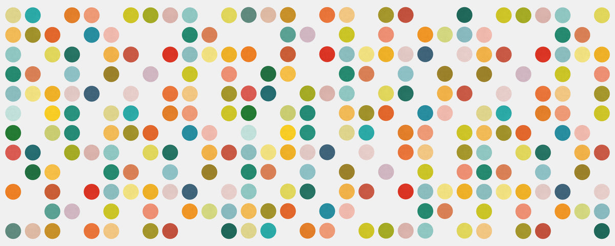 Mid-Century Dot Medley Wall Mural in your room — zoomed
