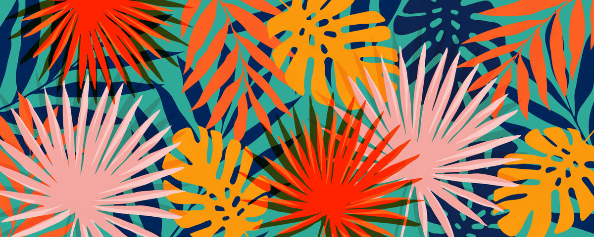 Tropical pattern Wall Mural in your room