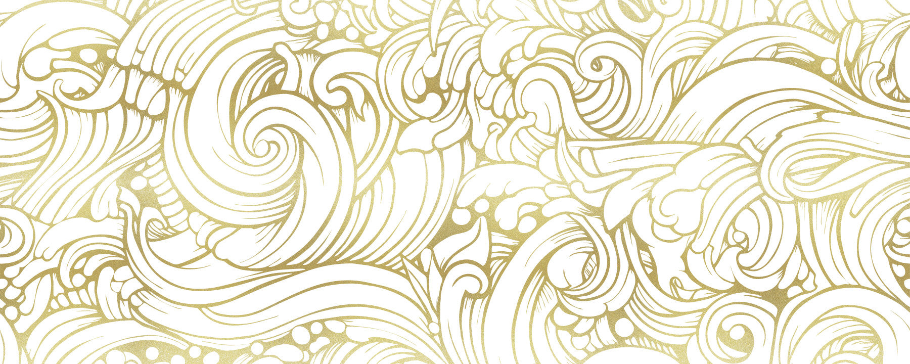 Gilded Organic Flow Wall Mural