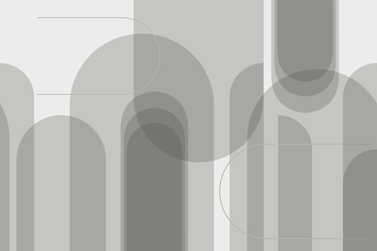 Abstract Grey Arches Wall Mural